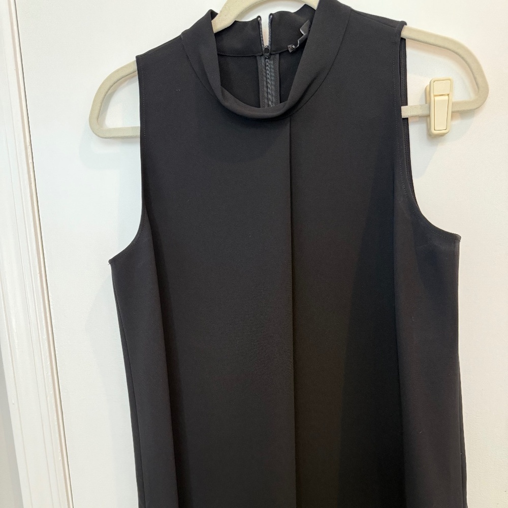 Theory Talinza Crepe Sleeveless Top – Black, Size L, NWT